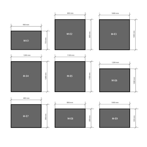 Melina24 Kaminofen Stahl Bodenplatte Funkenschutzplatte Metall anthrazit pulverbeschichtet (E2 800 x 800 mm) von melina24