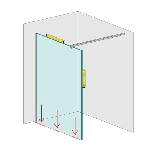 PVC Unterlegklötzer für Duschwand in 2,3 oder 4 mm für Glasdusche Glas Unterlage (3 mm) von melina24