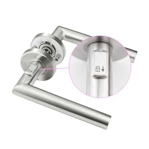 melina24 Rosetten Garnitur Quick Lock Türgriff mit Verriegelung smart Türbeschlag und OS (DIN rechts) von melina24