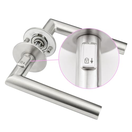 melina24 Rosetten Garnitur Quick Lock Türgriff mit Verriegelung smart Türbeschlag und OS (DIN rechts) von melina24