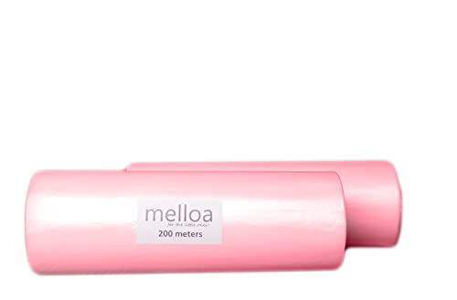 MELLOA Nachfüllfolie für Windeleimer Kompatibel mit Tommee Tippee Sangenic TEC Simplee Twist & Click für Nachfüllkassetten (Rosa, 400m) von melloa for the little ones