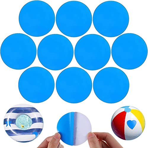 mellystore Pool Flickzeug Unterwasser 10pcs Poolflicken Selbstklebend Unterwasser PVC Pool Reparaturset Vinyl Klebeflicken Pool Liner Patch für Wasserbett Schwimmbäder Aufblasbares Boot (Runden) von mellystore