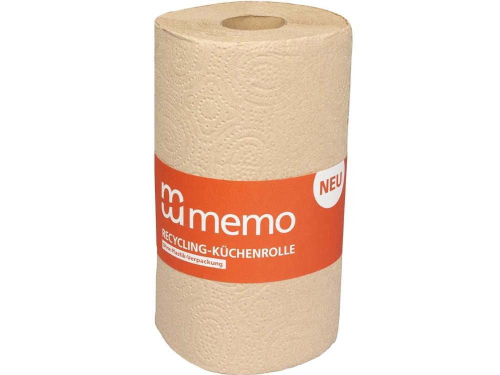 memo Papierküchenrolle memo Recycling-Küchenrolle mit Papierbanderole von memo