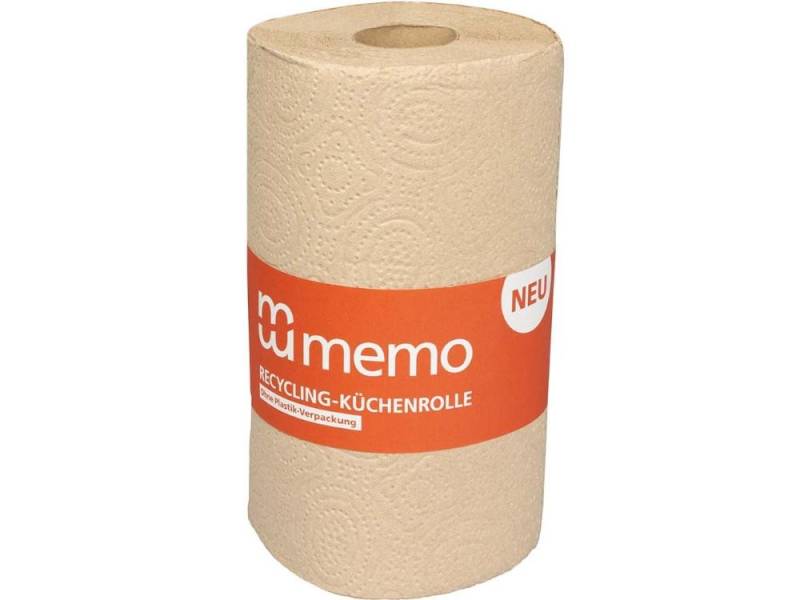 memo Papierküchenrolle memo Recycling-Küchenrolle mit Papierbanderole von memo