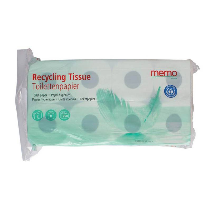 memo Recycling Tissue - Toilettenpapier 2lagig 250Blatt Hygienemittel von memo