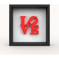 3D Love Bild Inkl. Bilderrahmen - Exklusives Wandbild Diy Wandkunst Hochwertige Schöne Wanddeko Wohn- Oder Schlafzimmer von memories2makeDE