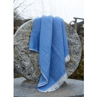 Musselin Tuch Blau Hamam Handtuch von memosberlin