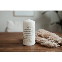Trauerkerze Eukalyptus Mit Spruch Gedenkkerze Stumpenkerze Erinnerung Blumen Abschiedskerze Großeltern Abschied Kerze Kondolieren Blume von menaliaDE