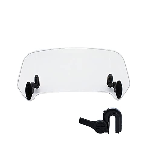 Luftabweiser Für CanAm Für Spyder F3-S F3T Universal Motorrad Windschutzscheibenverlängerung Verstellbarer Spoiler Klemm-Windschutzscheibenabweiser Schirmabweiser (Farbe : B Large Transparent) von mengchuyao