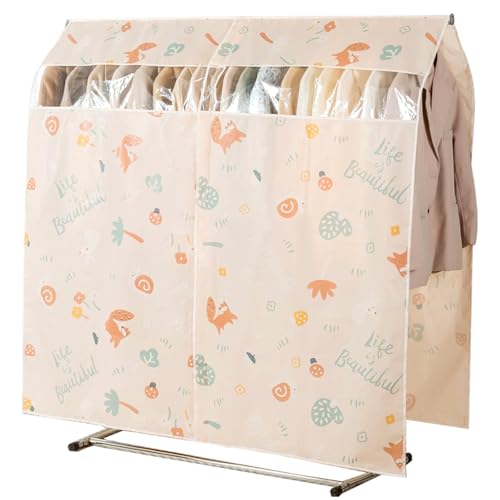 Mengger Kleidersack, Kleiderständer Abdeckung Abdeckung für Kleiderständer 150×150 cm Anti Staub Abdeckung Kleidung Schutzhülle Kleiderschutzhülle Staubdicht Kleidersack Schutzhülle für Kleiderständer von mengger