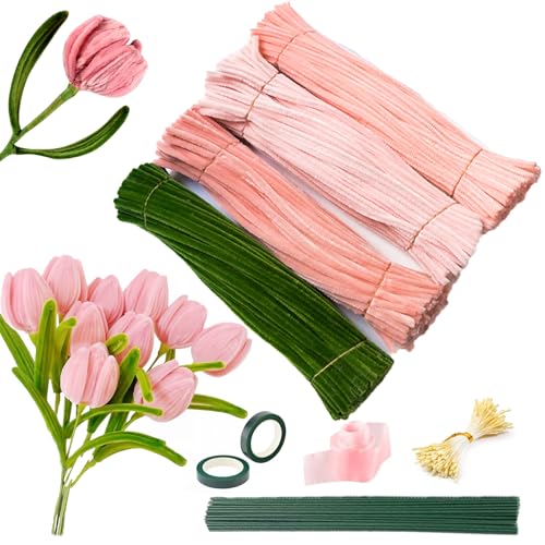 Pfeifenreiniger Blumen,Mengger 400 Stück Pfeifenputzer zum Basteln Blumen Set,4 Farben Pipe Cleaner 20 Stück Grünem Bastelfaden,Mit Klebeband Blütenstempel Band für Blumenstrauß DIY Dekorationen Pfeifenreiniger Blumen,Mengger 400 Stück Pfeifenputzer zum Basteln Blumen Set,4 Farben Pipe Cleaner 20 Stück Grünem Bastelfaden,Mit Klebeband Blütenstempel Band für Blumenstrauß DIY Dekorationen von mengger