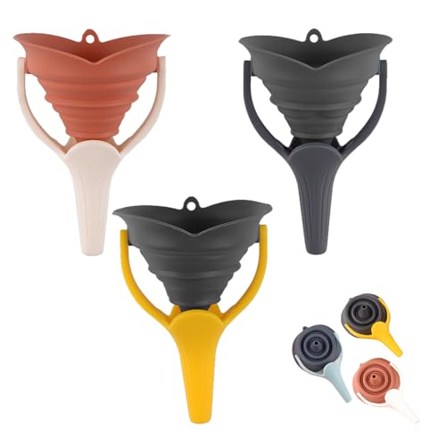 Trichter Küche,Mengger 3 Stück Faltbarer Silikon Trichter,Tragbarer Trichter Klein,Silikontrichter Küchen,Zusammenklappbarer Mini Trichter,Geeignet für die Abgabe von Fruchtsaft Speiseöl Bier von mengger