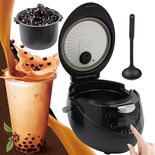 Vollautomatischer Perlentopf 6l/8l+LöFfel,900/1350w Gewerblicher Boba Perlen Tapioka Kocher Perlenbereiter-Touchscreen/Antihaftbeschichtung-FüR Boba Tee&Bubble&Milchtee,Leicht Reinigen,6Lyellow von menglanchang
