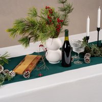 Leinen Tischläufer Handgemachte Boho Küche Accessoires Urlaub Dekor von menique