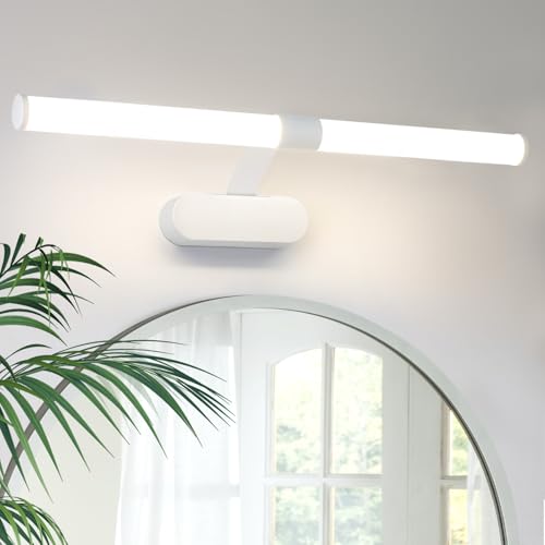 meoaow Spiegelleuchte Bad Led Wandlampe - Badezimmer Lampe 8W Neutralweiße Lichtfarbe 4000K Biegen Wandleuchte Spiegel Wasserdicht IP44 Weiß Badlampe Spiegelschrank Beleuchtung 60cm meoaow Spiegelleuchte Bad Led Wandlampe - Badezimmer Lampe 8W Neutralweiße Lichtfarbe 4000K Biegen Wandleuchte Spiegel Wasserdicht IP44 Weiß Badlampe Spiegelschrank Beleuchtung 60cm von meoaow