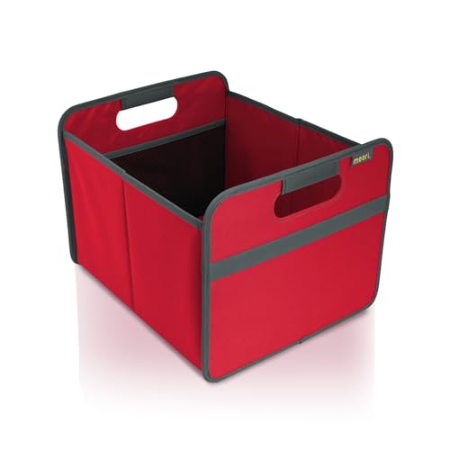 Faltbox Classic Medium Hibiskus Rot / Uni 32x37x27,5cm stabil abwischbar Polyester Premium Qualität Wohnen Einrichtung Möbel Sortierung Aufbewahren Verstauen von meori