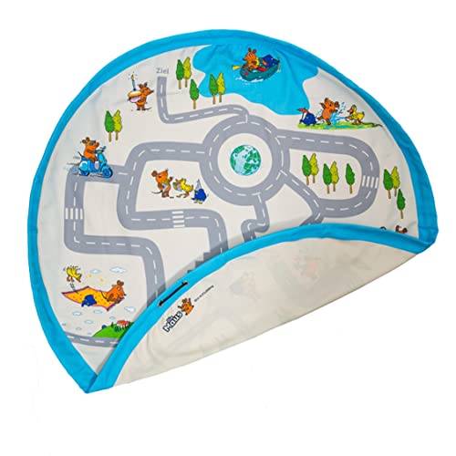 Kinderspielzeug Aufbewahrungsdecke - Spielteppich für Kinder mit "Sendung mit der Maus" Motiv von meori