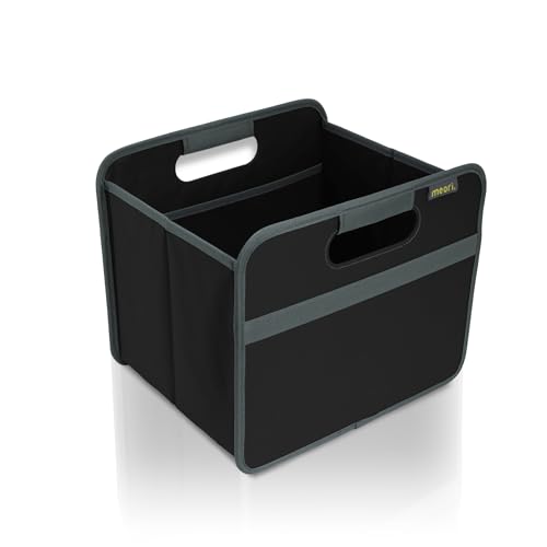 Meori Aufbewahrungsbox faltbar Traglast 30 kg - 32cm 26,5cm 27.5cm Größe S - schwarz von meori