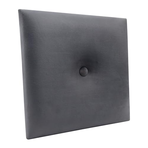 mepiq Samt Wandkissen Stoff-Wohnzimmer Bett-Royal Velvet Paneel-Hohe Qualität-Kopfteil Bett-Kinderzimmer Gepolstertes Schlafzimmer-Wandpolster für Schlafzimmer (20 PCS, 30cmx30cm) Dunkelgrau von mepiq