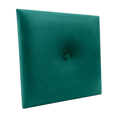 mepiq Samt Wandkissen Stoff-Wohnzimmer Bett-Royal Velvet Paneel-Hohe Qualität-Kopfteil Bett Kinderzimmer Gepolstertes Schlafzimmer-Wandpolster für Schlafzimmer (20 PCS, 30cmx30cm) Grün von mepiq