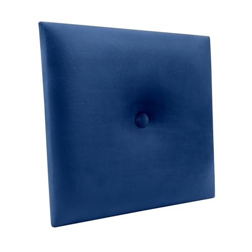 mepiq Samt Wandkissen Stoff-Wohnzimmer Bett-Royal Velvet Paneel-Hohe Qualität-Kopfteil Bett-Kinderzimmer Gepolstertes Schlafzimmer-Wandpolster für Schlafzimmer (20 PCS, 30cmx30cm) Königsblau von mepiq