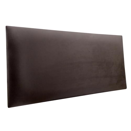 mepiq Samt Wandkissen Wandpaneele Gepolster Wandpolster Bett Kopfteil Wandpolster Kinderzimmer Aufprallschutz Kopfenden Wandschutz für Schlafzimmer (10 PCS, 60x30cm) Braun von mepiq