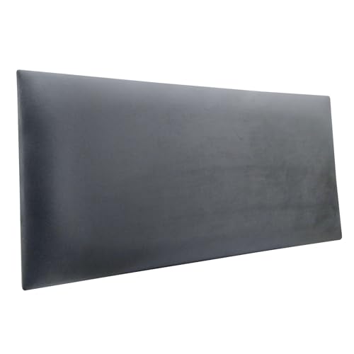 mepiq Samt Wandkissen Wandpaneele Gepolster Wandpolster Bett Kopfteil Wandpolster Kinderzimmer Aufprallschutz Kopfenden Wandschutz für Schlafzimmer (10 PCS, 60x30cm) Dunkelgrau von mepiq
