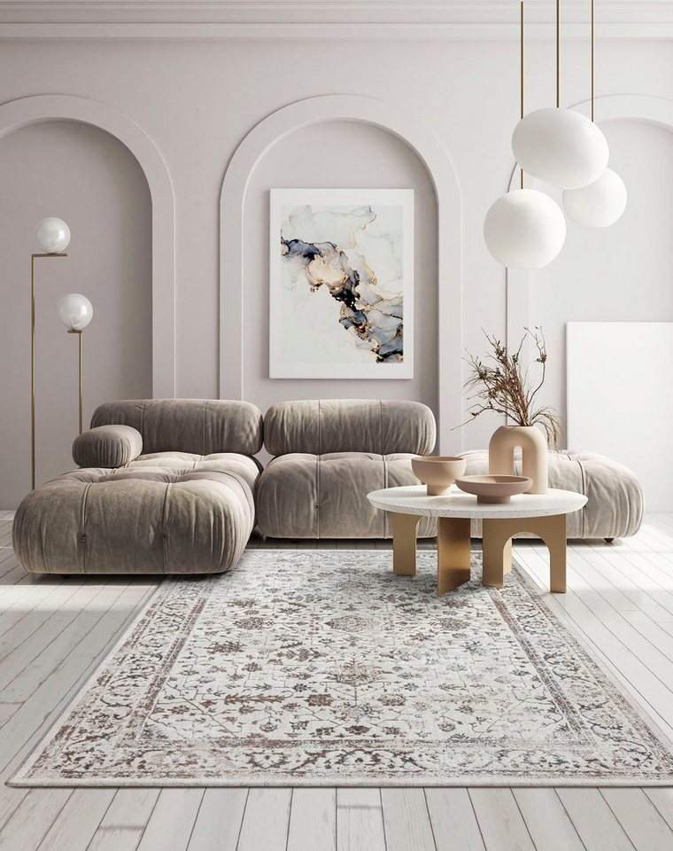 Teppich Creation 50112, merinos, rechteckig, Höhe: 10 mm, elegant, glänzend, Kurzflor, pflegeleicht, Wohnzimmer von merinos