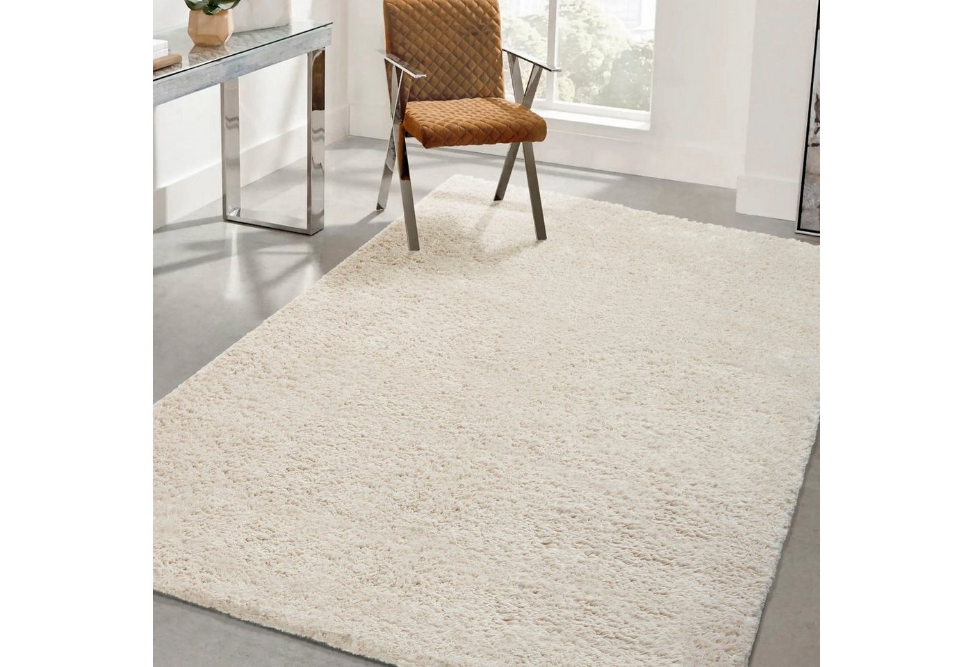 merinos Teppich Recycle Floki 961, rund, Höhe: 50 mm, Shaggy aus recyceltem Polyester, nachhaltig, meliert, Wohnzimmer merinos Teppich Recycle Floki 961, rund, Höhe: 50 mm, Shaggy aus recyceltem Polyester, nachhaltig, meliert, Wohnzimmer von merinos