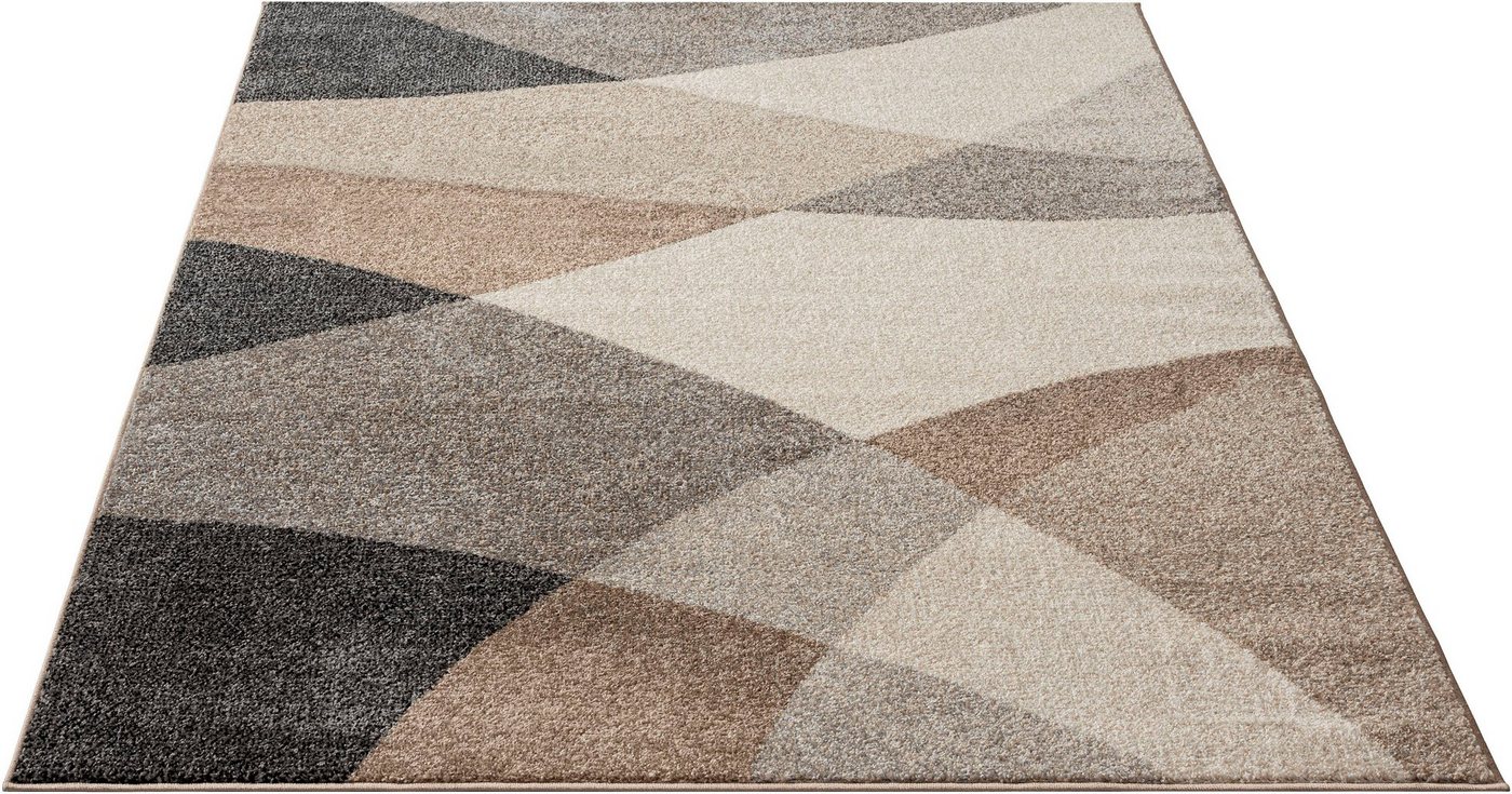 Teppich Thales 6100, merinos, rechteckig, Höhe: 10 mm, Kurzflorteppich mit Konturenschnitt, Wohnzimmer von merinos