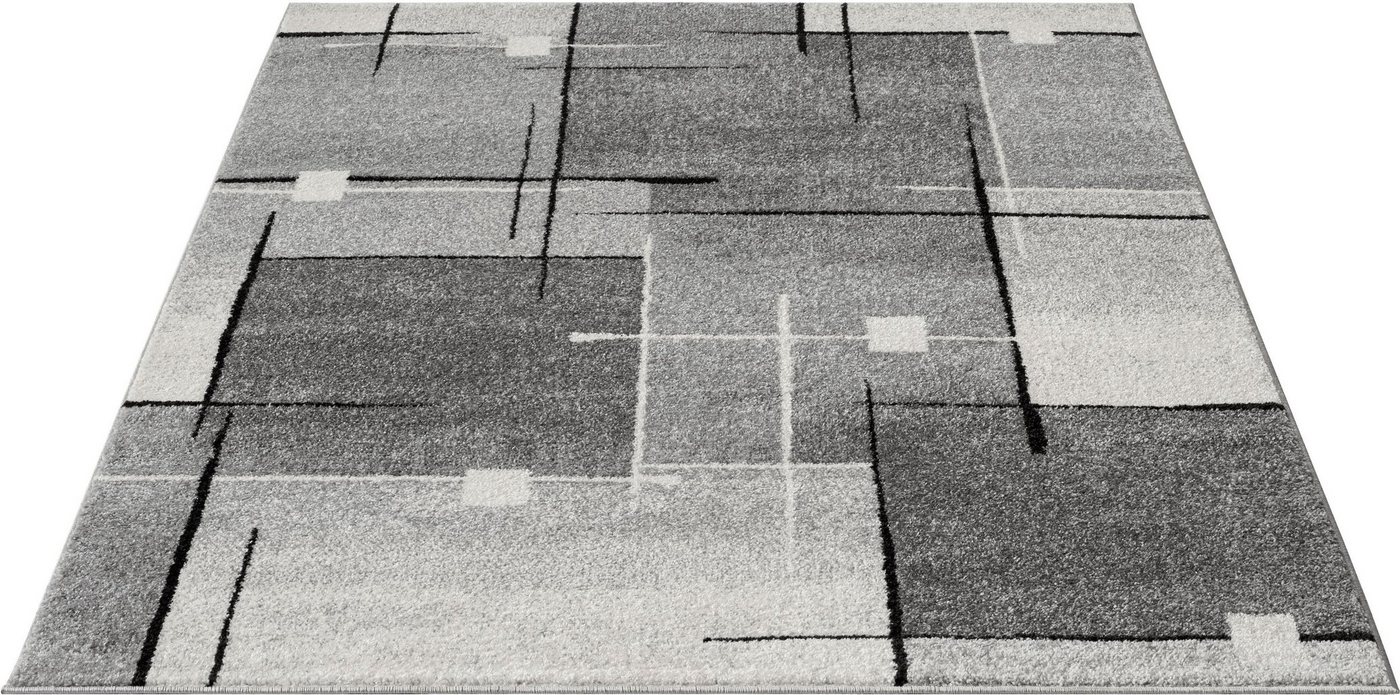 Teppich Thales 6102, merinos, rechteckig, Höhe: 10 mm, Kurzflorteppich mit Konturenschnitt, Wohnzimmer von merinos