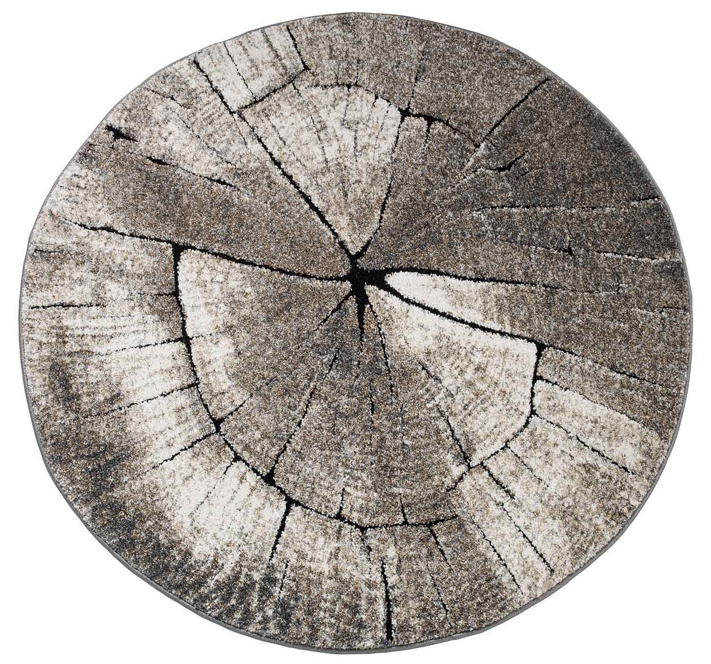 merinos Teppich CARRARA, Natur, Ø 120 cm, Polypropylen, Motiv, rund, Höhe: 13 mm von merinos