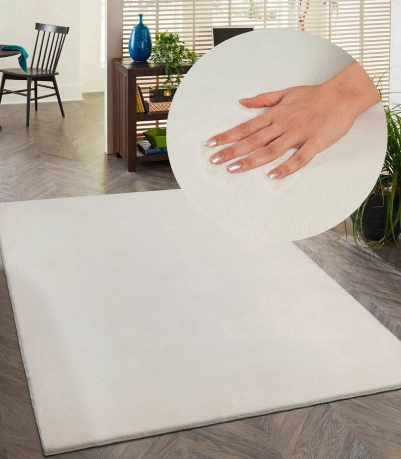 merinos Teppich Focus 47, rechteckig, Höhe: 11 mm, Fellteppich, weich und elegant, Wohnzimmer, Schlafzimmer von merinos