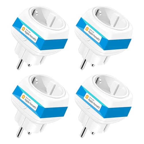 Meross Mini WLAN Steckdose 4er Pack Funktioniert mit Apple HomeKit, Smart Steckdose mit Sprachsteuerung und App Fernsteuerung, WiFi Smart Plug mit Zeitschaltuhr, kein Hub Erforderlich, 10A von meross