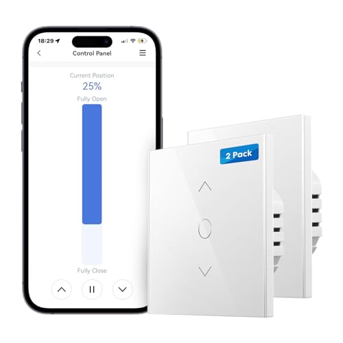Alexa Rolladen Zeitschaltuhr, meross WLAN Rolladenschalter, Smart LED Jalousien Schalter benötigt Nullleiter, Prozentuale Steuerung, funktioniert mit Alexa und Google Assistant, 2pcs Alexa Rolladen Zeitschaltuhr, meross WLAN Rolladenschalter, Smart LED Jalousien Schalter benötigt Nullleiter, Prozentuale Steuerung, funktioniert mit Alexa und Google Assistant, 2pcs von meross