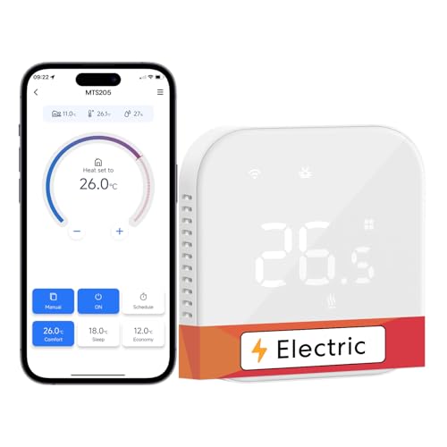 Meross Smart Elektrische Thermostat, WLAN Fußbodenheizung Raumthermostat, Heizen & Kühlen kompatibel mit Alexa und Google, Sprachsteuerung, Fernsteuerung und Zeitplan Meross Smart Elektrische Thermostat, WLAN Fußbodenheizung Raumthermostat, Heizen & Kühlen kompatibel mit Alexa und Google, Sprachsteuerung, Fernsteuerung und Zeitplan von meross