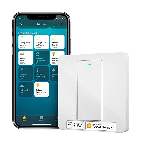 Homekit Wechselschalter, Meross Smart Schalter WLAN Wandschalter, 2 Weg benötigt Nullleiter, physische Taste Schalter, kompatibel mit Siri, Alexa, und Google Home, 2,4 GHz, Kein Hub erforderlich von meross