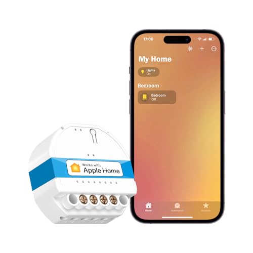 Meross WLAN Schalter | Nullleiter Erforderlich | Fernsteuerung & Sprachsteuerung | Smart Relais Unterputz - 10A | Kompatibel mit Apple Home, Alexa und Google Home | 2,4 GHz | 1 Stück von meross