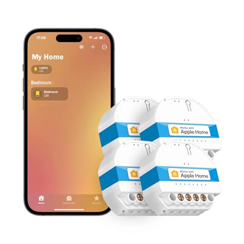 Meross 4 Stück Smart-Lichtschalter, intelligenter Lichtschalter, 1-Wege-Lichtschalter, Wandschalter, Sprachsteuerung, kompatibel mit Apple HomeKit, Alexa, Google Home und SmartThings von meross