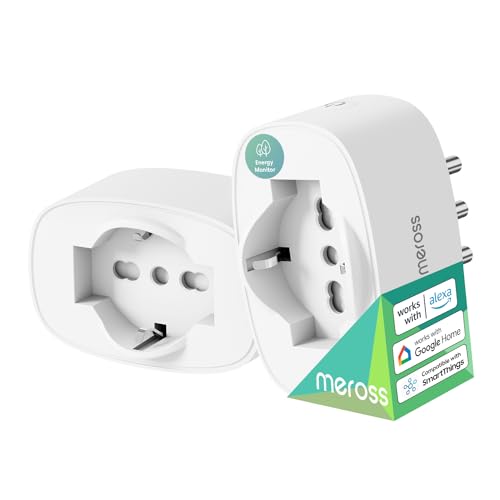 Meross Italienische Smart-Steckdose, WiFi-Steckdose (Type C, F, L) mit Verbrauchsüberwachung, intelligente Steckdose 16 A, kompatibel mit Alexa, Google Home und SmartThings, Sprach- und Fernbedienung Meross Italienische Smart-Steckdose, WiFi-Steckdose (Type C, F, L) mit Verbrauchsüberwachung, intelligente Steckdose 16 A, kompatibel mit Alexa, Google Home und SmartThings, Sprach- und Fernbedienung von meross