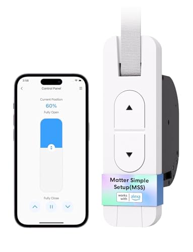 Meross Matter Rolladen Gurtwickler Elektrisch Unterputz (max. 45 kg, 6 m²), Smart Home Rolladenantrieb mit Zeitautomatik und Sprachsteuerung, kompatibel mit Apple HomeKit, Alexa, Google Home von meross