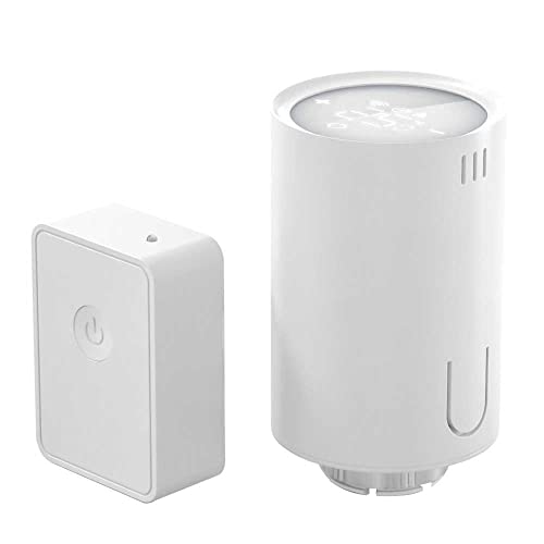 Meross Smart Heizkörperthermostat inklusive Hub, kompatibel mit HomeKit, WLAN Heizungsthermostat Kompatibel mit Siri, Alexa und Google Assistant, Fernsteuerung, M30*1,5mm, 6 Adapter von meross
