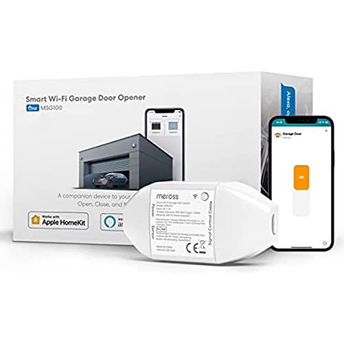 meross Smart WLAN Garagentoröffner funktioniert mit Apple HomeKit, APP-Steuerung, Kompatibel mit Alexa, Google Assistant und SmartThings, kein Hub erforderlich, MSG100HKEU, Weiß von meross