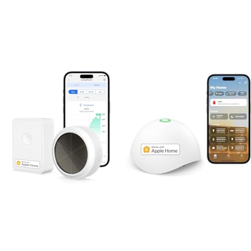 Meross WLAN Hygrometer Thermometer Innen & Smart Wassermelder WLAN Wassersensor für HomeKit von meross