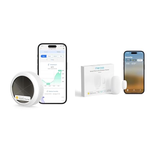 Meross WLAN Hygrometer Thermometer Innen & WLAN Tür- und Fenstersensor von meross