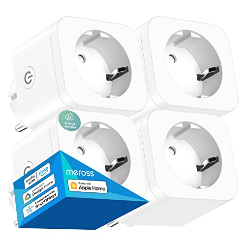 Meross WLAN Steckdose mit Strommessung, 16A Smart Home Steckdose, Alexa Steckdose 4er Pack Kompatibel mit Apple HomeKit, Alexa, Google Home, WiFi Zeitschaltuhr Steckdose mit Sprach- und Fernsteuerung Meross WLAN Steckdose mit Strommessung, 16A Smart Home Steckdose, Alexa Steckdose 4er Pack Kompatibel mit Apple HomeKit, Alexa, Google Home, WiFi Zeitschaltuhr Steckdose mit Sprach- und Fernsteuerung von meross