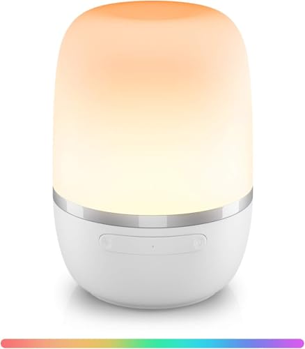 meross RGBWW WLAN LED Nachttischlampe Funktioniert mit Apple HomeKit, Dimmbar Atmosphäre Nachtlampe für Schlafzimmer Wohnzimmer mit USB-Kabel, Funktioniert mit Alexa und Google Home von meross