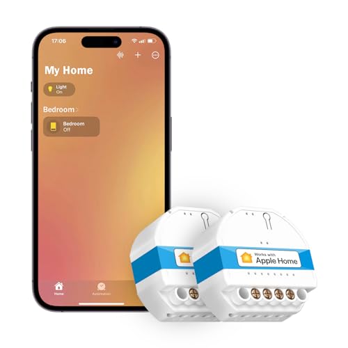 Meross WiFi Relais WLAN Schalter funktioniert Apple HomeKit, Relais Modul, für smart home DIY Auf-/Unterputz, arbeiten mit Alexa und Google, 2,4-GHz, 2 pcs von meross