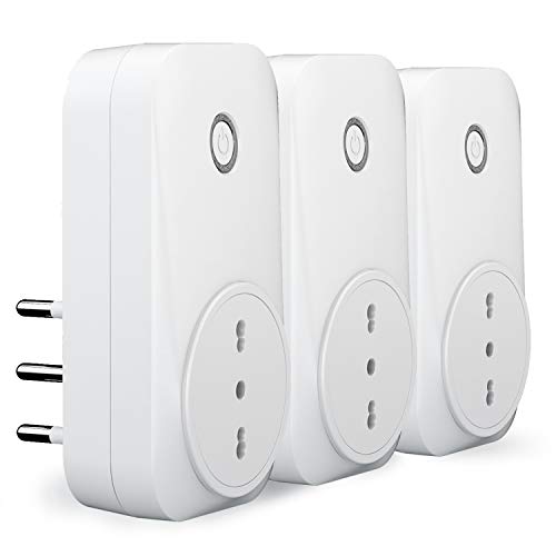 meross Intelligente WLAN-Steckdose, italienische Smart Plug 16 A (Typ L), Energie Monitor, kompatibel mit Alexa, Google Assistant, SmartThings, 3 Stück von meross