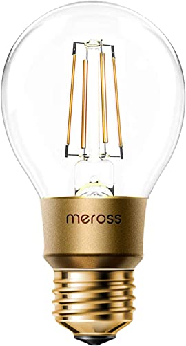 meross Smart Vintage Glühbirne WLAN Glühbirne Dimmbare LED Lampe, Smart Edison Retro Lampe Warmweiß, kompatibel mit Alexa, Google Assistant und SmartThings, E27 A19, 60W Äquivalent, 2 Stücke von meross